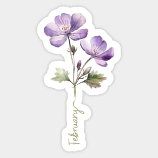 Violet - Birth Month Flower - February Sticker